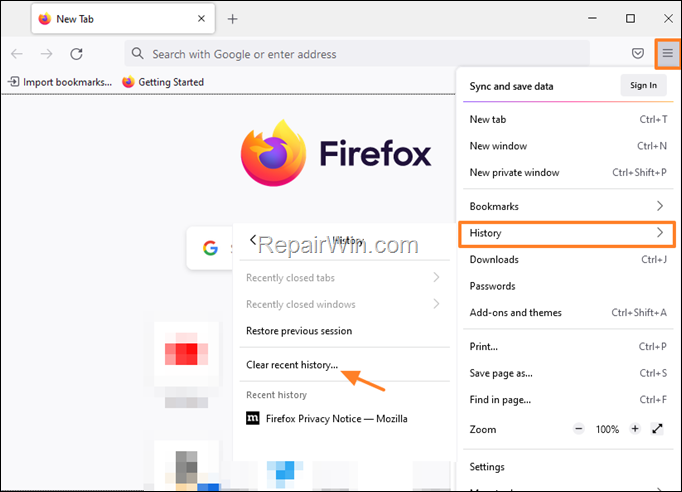 How to Delete Firefox Browsing History