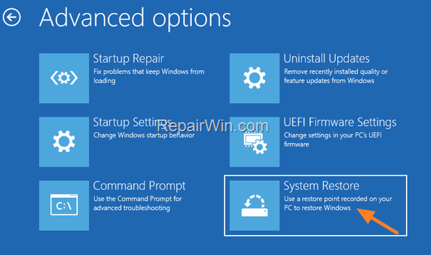 System Restore Windows 10/11