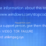FIX: Windows 10 VIDEO TDR FAILURE – atikmpag.sys failed.