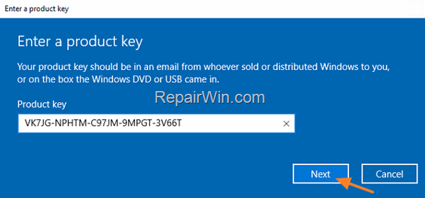 generic Windows 10 Pro key