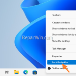How to Lock Windows 11 taskbar or Move it to another location on the screen.