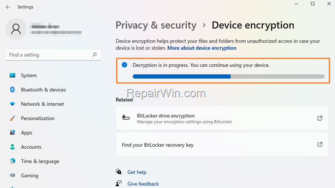 device decryption windows 11