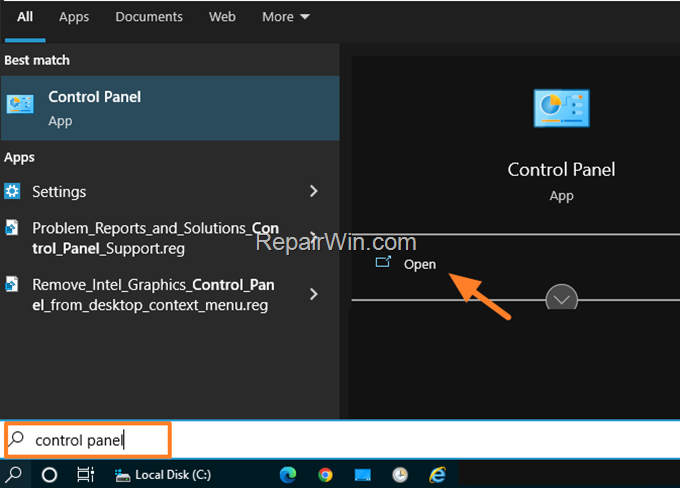 Delete user from control panel Windows 10/11