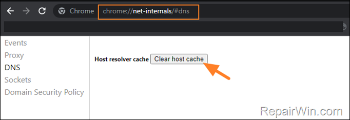 Clear DNS Cache in Google Chrome.