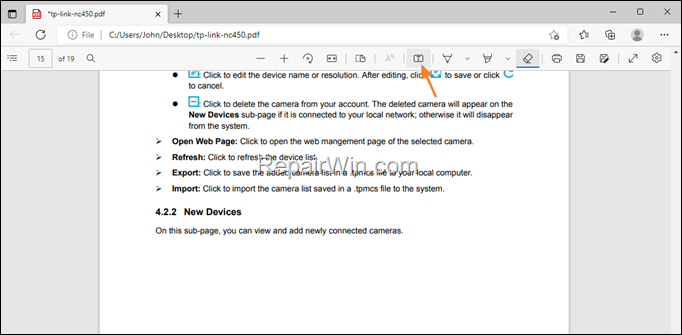 How to Add Text Comments on a PDF document with EDGE: