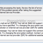 Mail Server does not support the connection encryption type you have specified in Outlook and Windows 7 (Solved) .