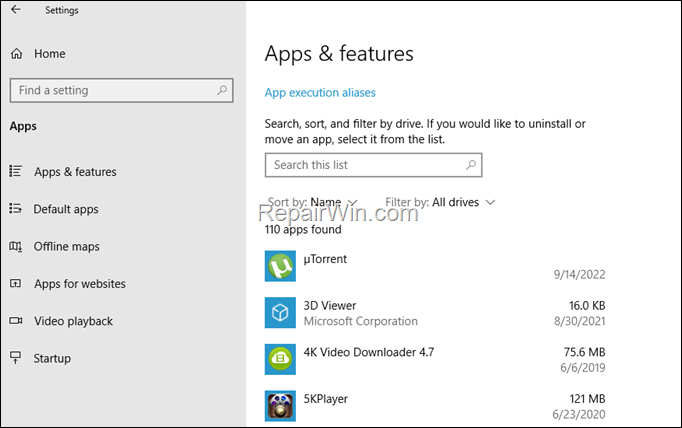 How to Get a List of Installed Programs & Apps in Windows 10/11.