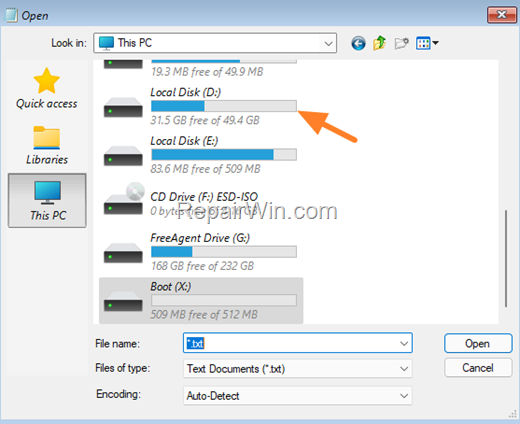 How to Rescue FIles from WinRE
