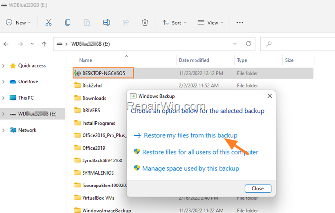 How to Restore files in Windows 10/11