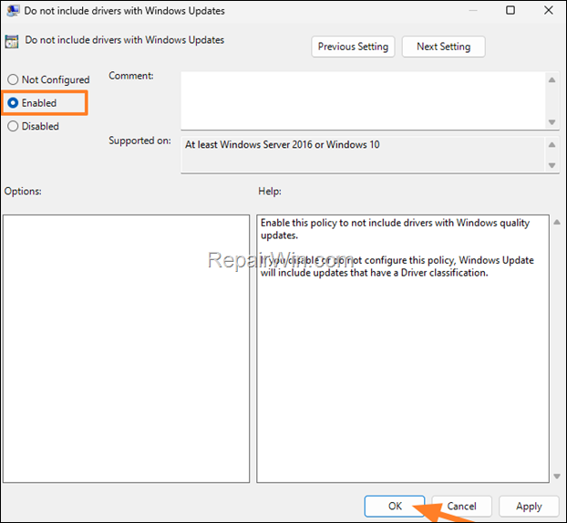 Disable Driver Updates in Windows 10/11 