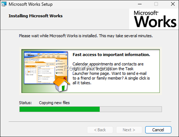Microsoft Works Setup