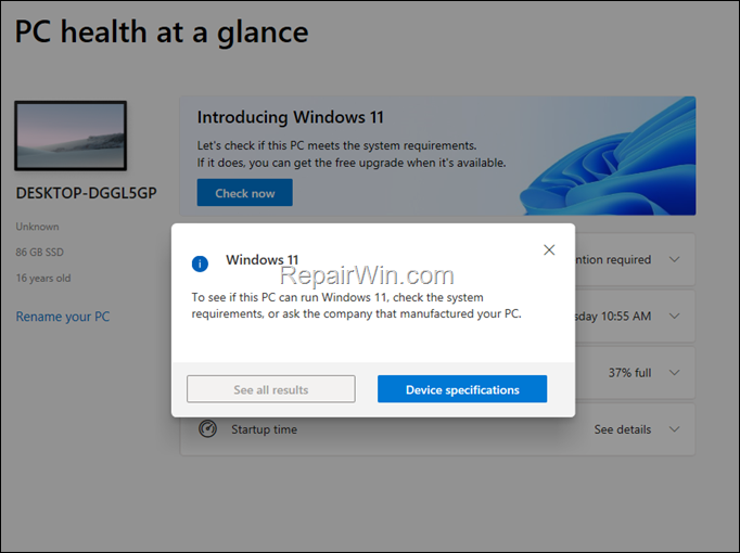 Cannot Update Windows 10 Virtual Machine to Windows 11 