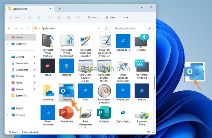 Create desktop shortcuts for apps on Windows 10/11