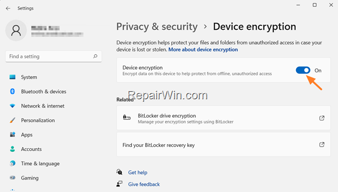 How to Check Device Encryption Status on Windows 10