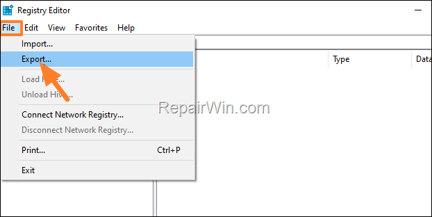 How to Backup Registry.