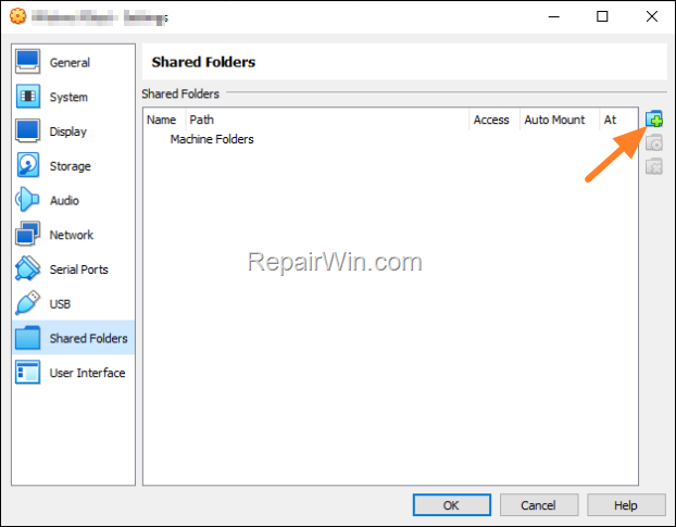 Map Network Shared Folder to Drive Letter in VirtulBox