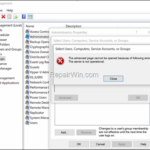 The Server is not operational in Local Users and Groups Advanced page (Solved).
