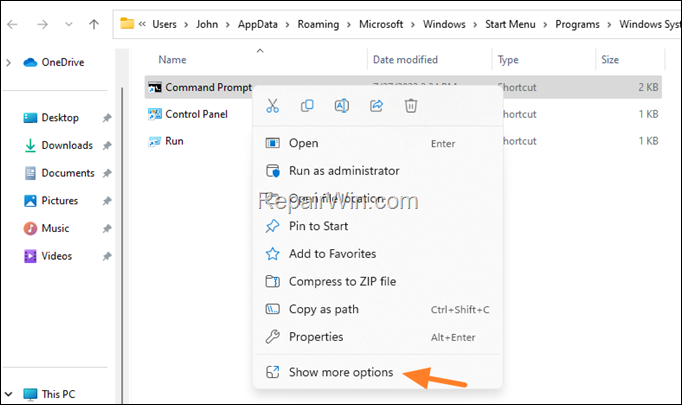 Always open Command Pompt as Administrator