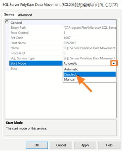 Stop SQL Server Polybase from creating DMP files