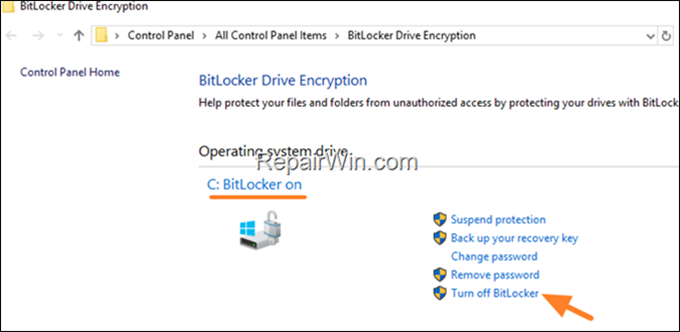 manage bitlocker encryption