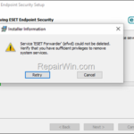 (Solved) Service ESET (ekrn) could not be deleted.