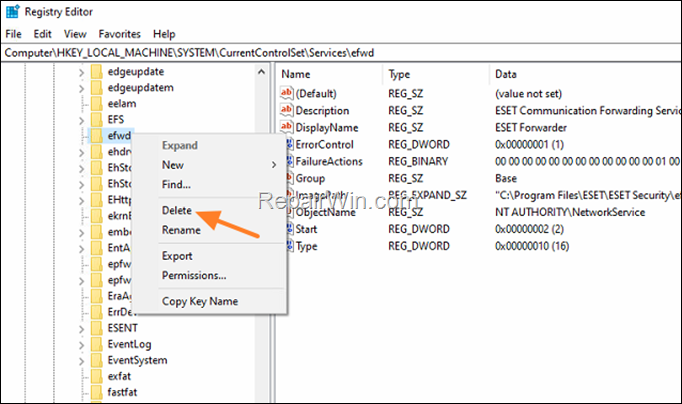 Service Eset Could Deleted or Stooped - FIX