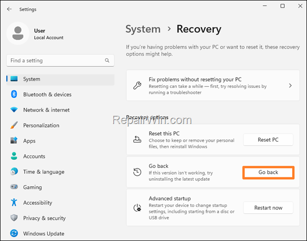 Windows 11 Recovery