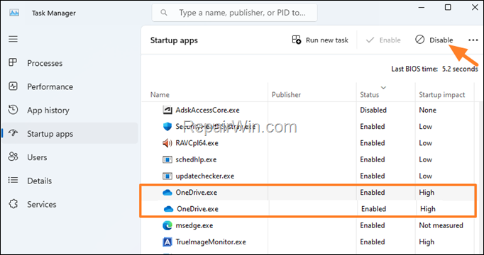 Remove Duplicate OneDrive Startup Entries