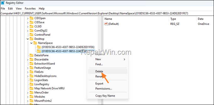 Remove Duplicate OneDrive folders in Windows 10/1