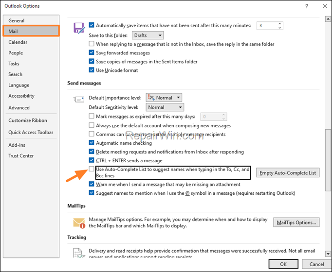 Fix: Outlook Error 0x80040201 in Sending