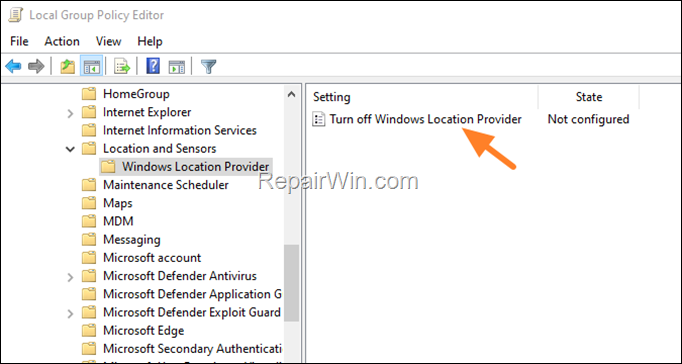 Windows Location Provider 