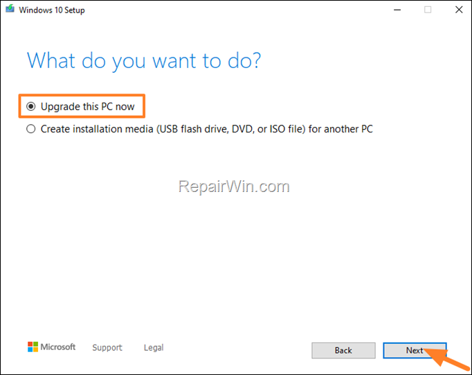 Upgrade this PC now 