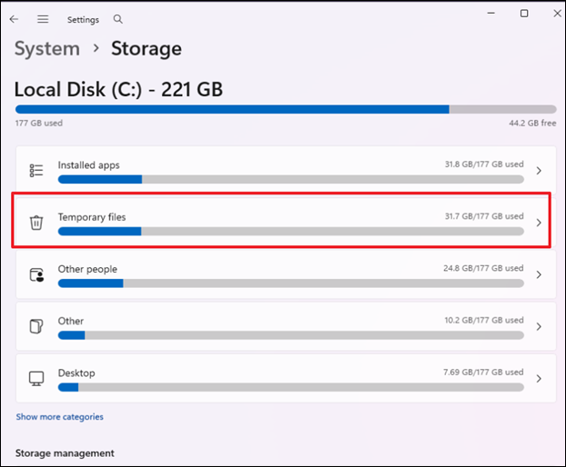 Delete Temporary Files